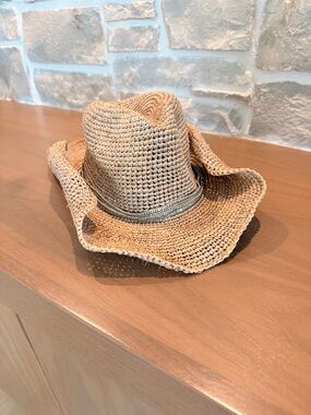 Women’s Straw Crochet Cowboy Hat - Natural